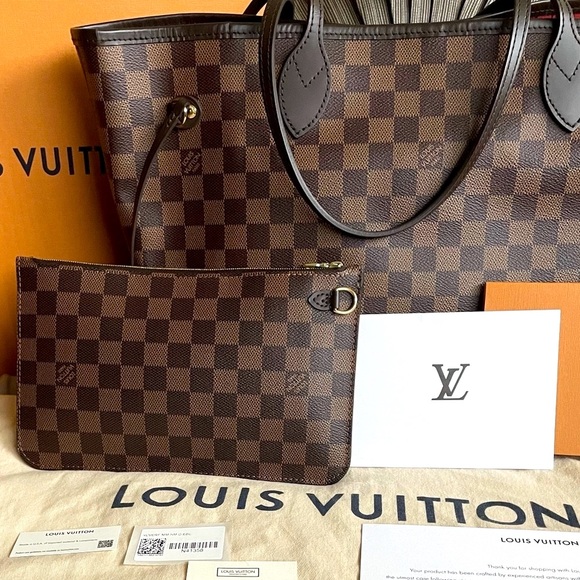 Gorgeous Authentic Louis Vuitton Damier Ebene Neverfull MM, NWT! - Picture 3 of 16